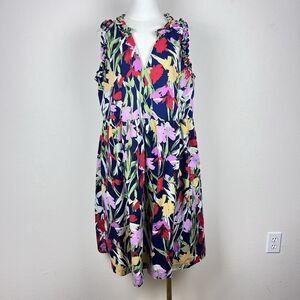 Maggy London Dress Womens Fourteen Fit and Flare Floral Midi Cottage Preppy